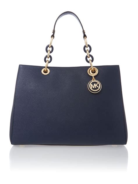 michael kors cynthia large navy blue|michael michael kors cynthia large satchel .